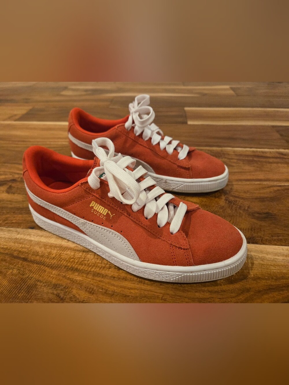 Puma Suede Red And White Sneakers